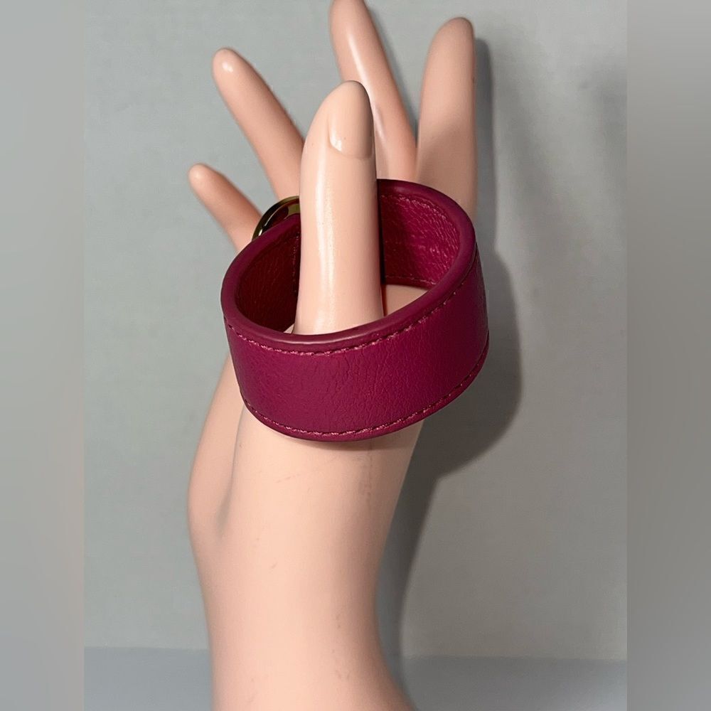 Authentic Tory Burch Leather Cuff Bracelet - Picture 3 of 4